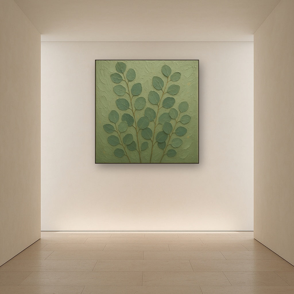 Ethereal Linen Waves Minimalist Oil Painting - View 5