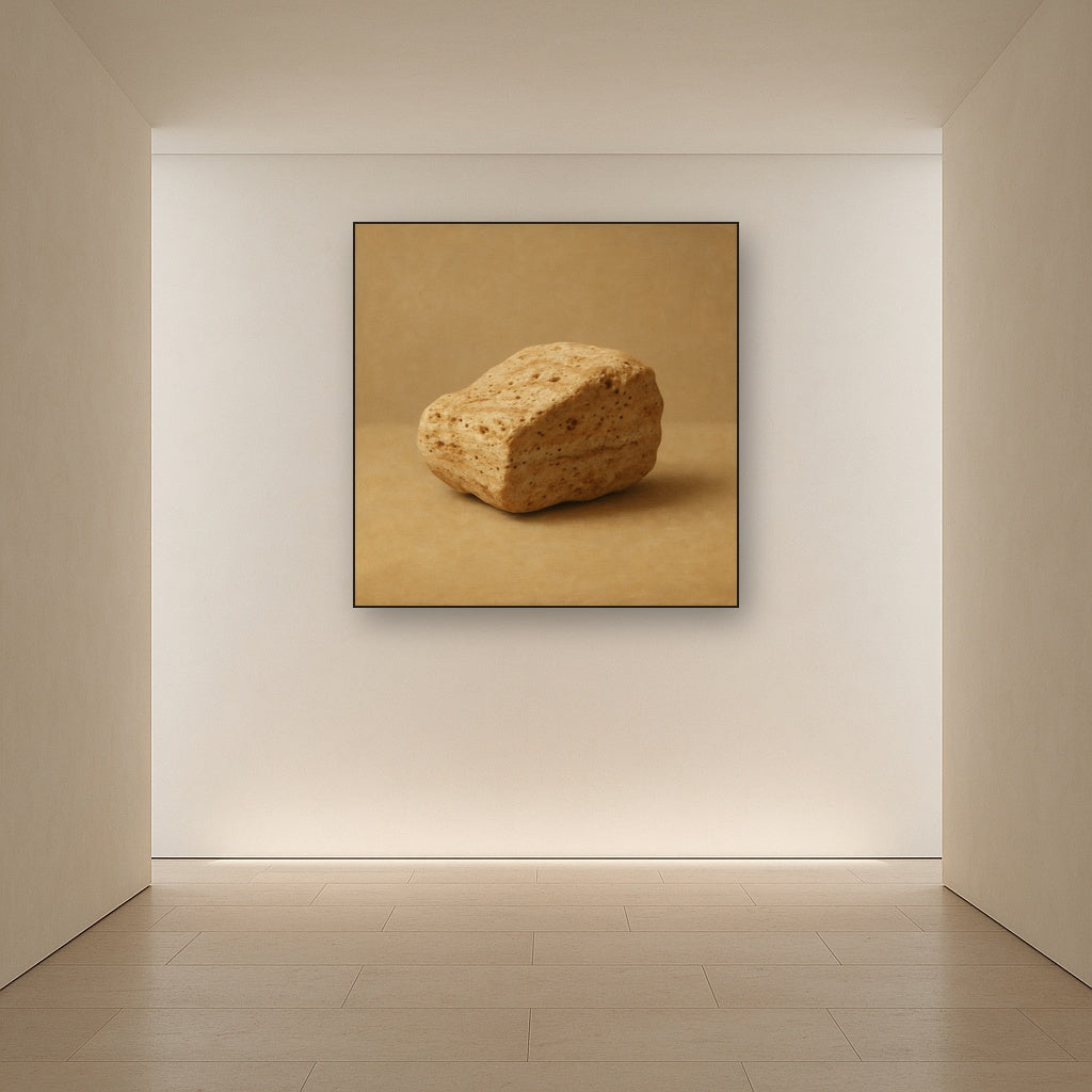 Zen Stone & Warm Grey Void No. 5 - Modern Fine Art Oil Painting - View 5