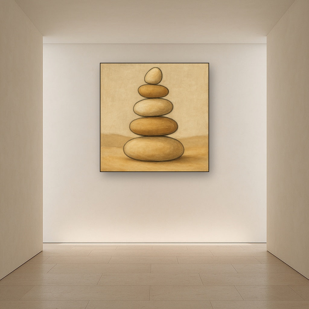 Organic Pebble Contours No. 3 - Modern Fine Art Oil Painting - View 5