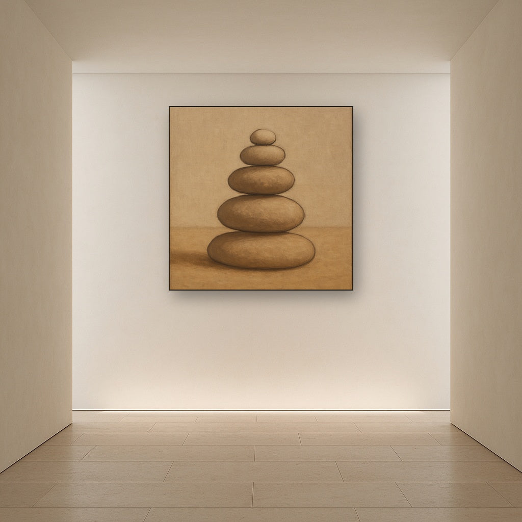 Organic Pebble Contours No. 3 - Modern Fine Art Oil Painting - View 5