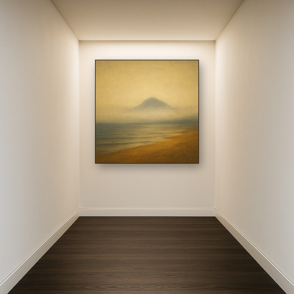 Misty Fjord & Low Clouds No. 7 - Modern Fine Art Oil Painting - View 5