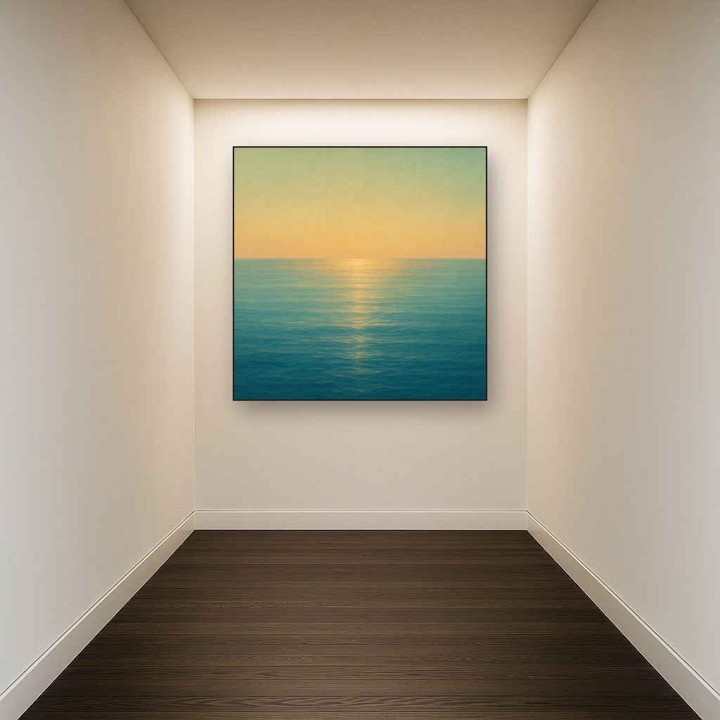 Mediterranean Dawn Horizon No. 6 - Modern Fine Art Oil Painting - View 5
