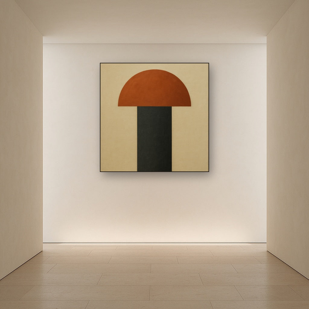 Semicircle Horizon & Minimalist Pillar No. 7 Oil Painting - View 5