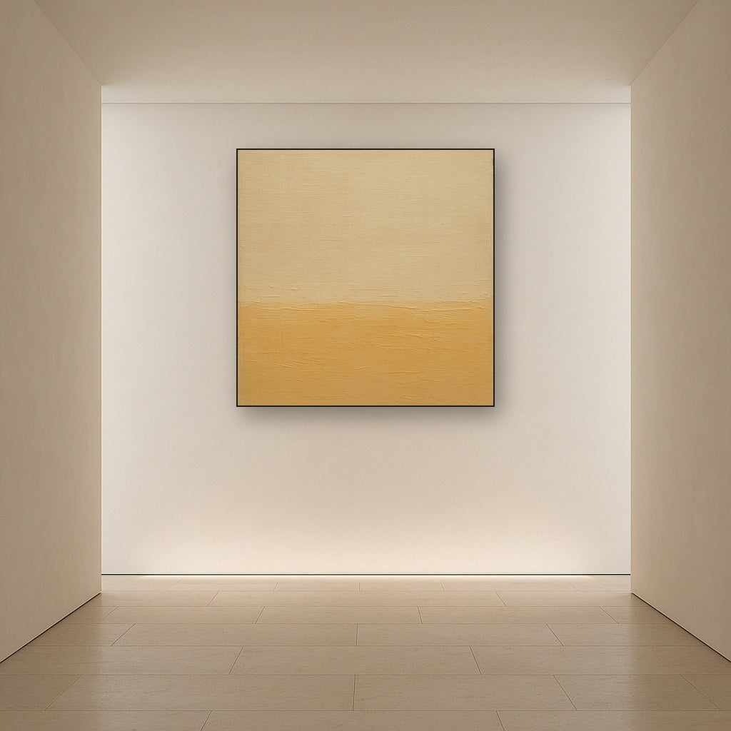Earthy Raw Linen Texture Field No. 4 - Modern Fine Art Oil Painting - View 5