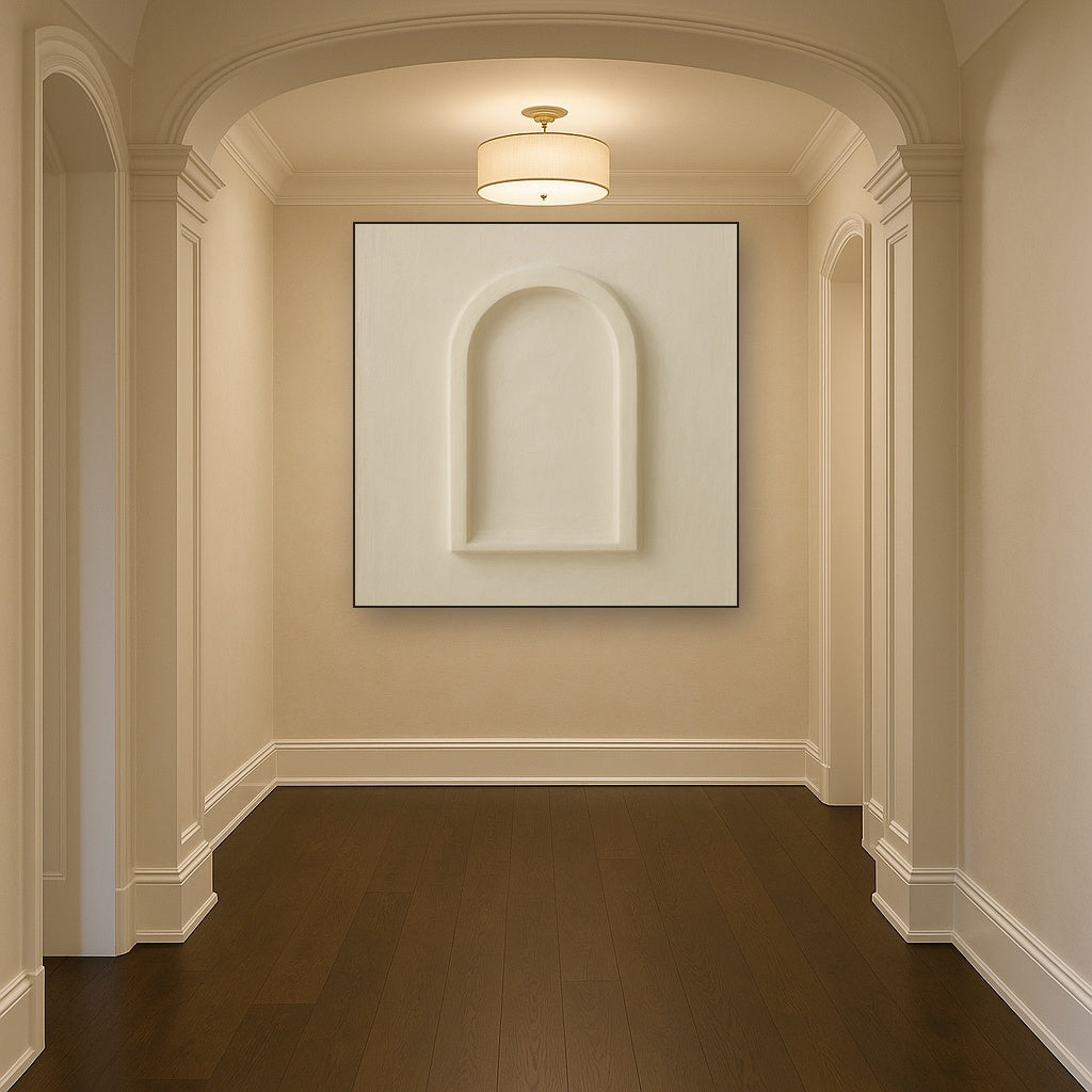 Textured Monolithic Plaster Arch No. 9 - Modern Fine Art Oil Painting - View 5