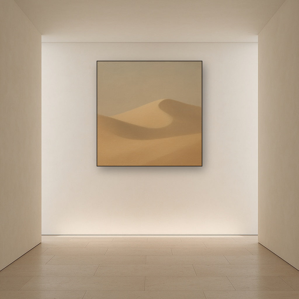Muted Desert Dune Geometry No. 8 - Modern Fine Art Oil Painting - View 5
