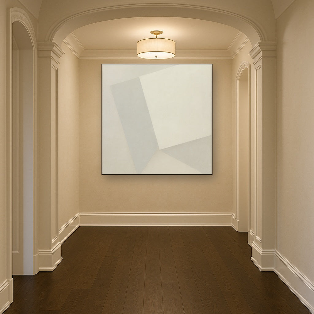 Architectural Stucco Geometry No. 3 - Modern Fine Art Oil Painting - View 5