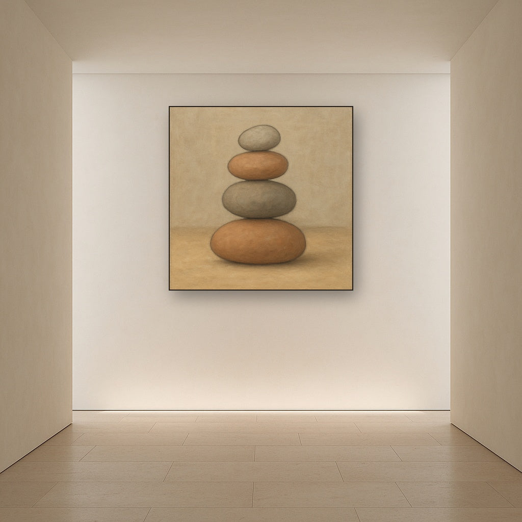 Organic Pebble Contours No. 3 - Modern Fine Art Oil Painting - View 5