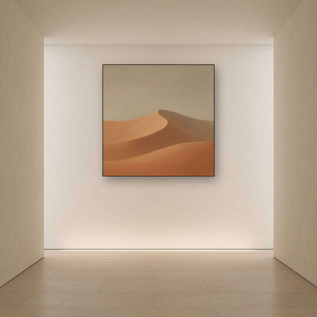 Muted Desert Dune Geometry No. 8 - Modern Fine Art Oil Painting - View 5