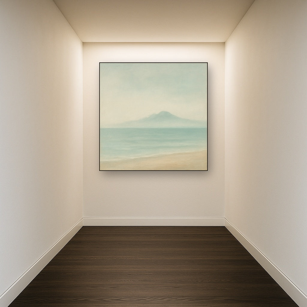 Misty Fjord & Low Clouds No. 7 - Modern Fine Art Oil Painting - View 5