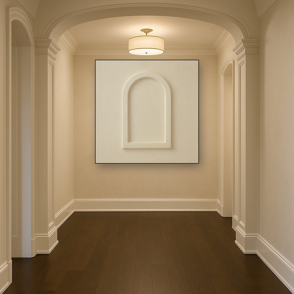 Textured Monolithic Plaster Arch No. 9 - Modern Fine Art Oil Painting - View 5