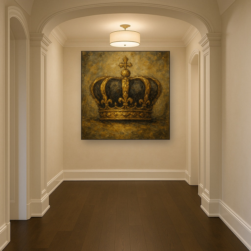 Sovereign Crown Abstract Luxury Oil Painting - View 5