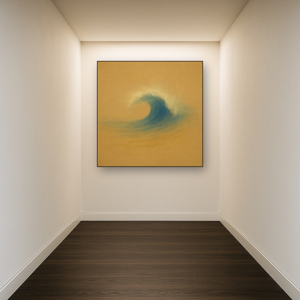 Single Wave Crest in Morning Light No. 4 - Modern Fine Art Oil Painting - View 5