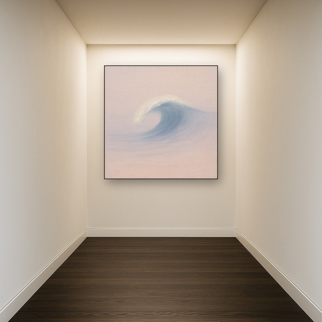 Single Wave Crest in Morning Light No. 4 - Modern Fine Art Oil Painting - View 5