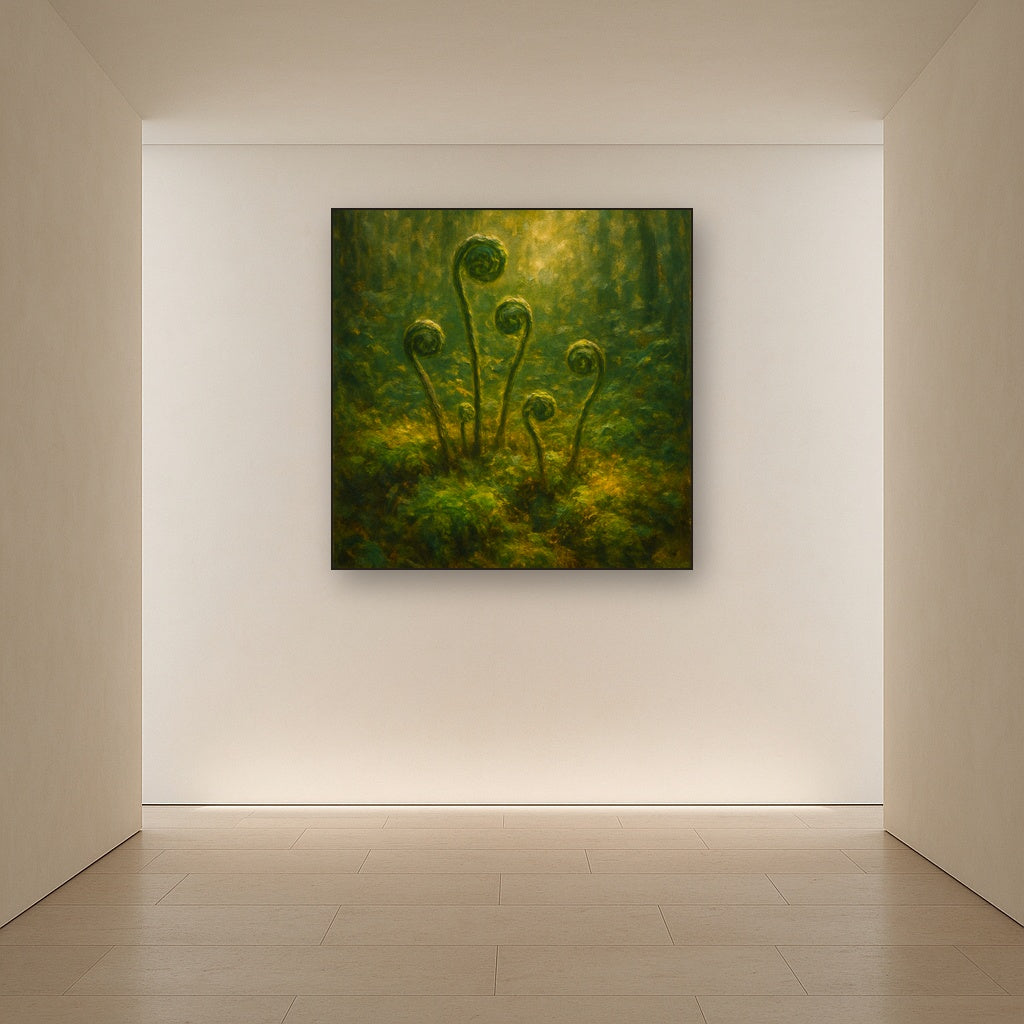 Forest Ferns & Mossy Woodland Herbarium No. 10 Fine Art Oil Painting - View 5