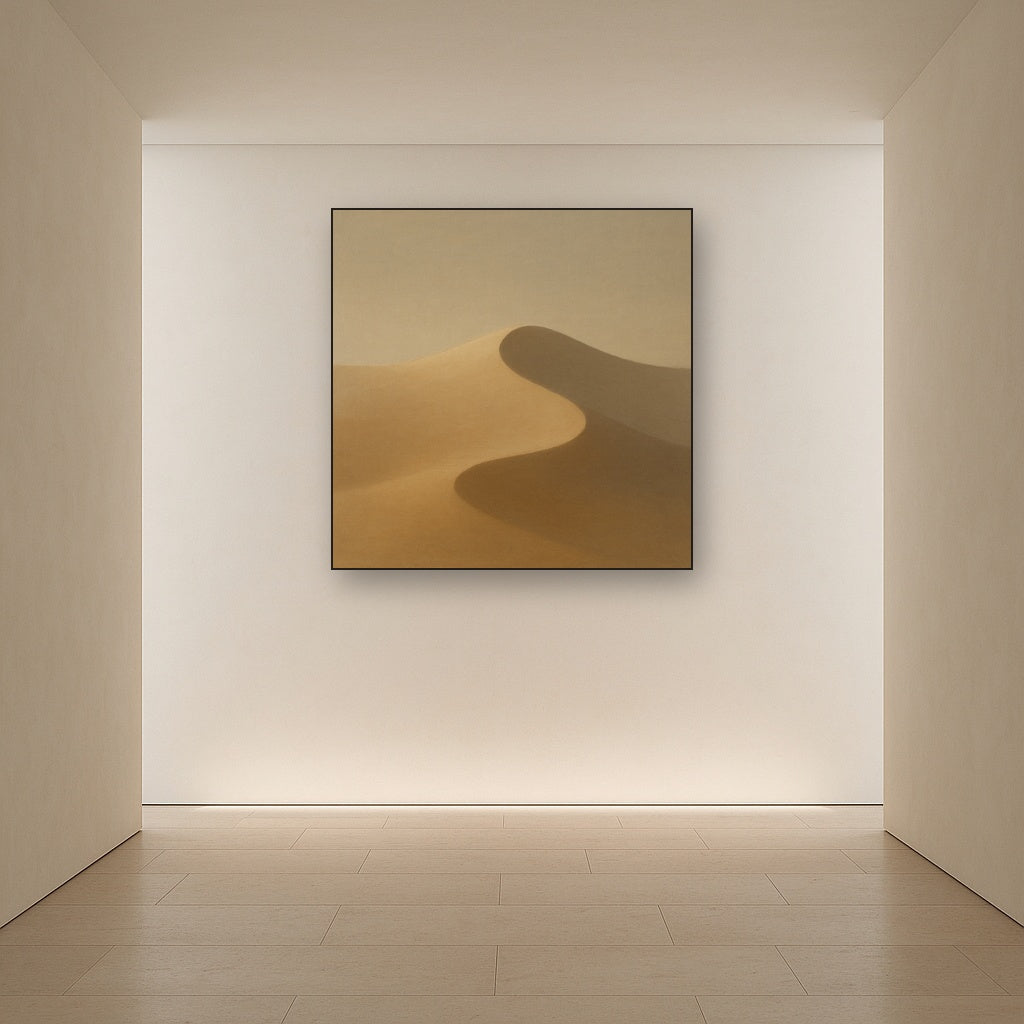 Muted Desert Dune Geometry No. 8 - Modern Fine Art Oil Painting - View 5