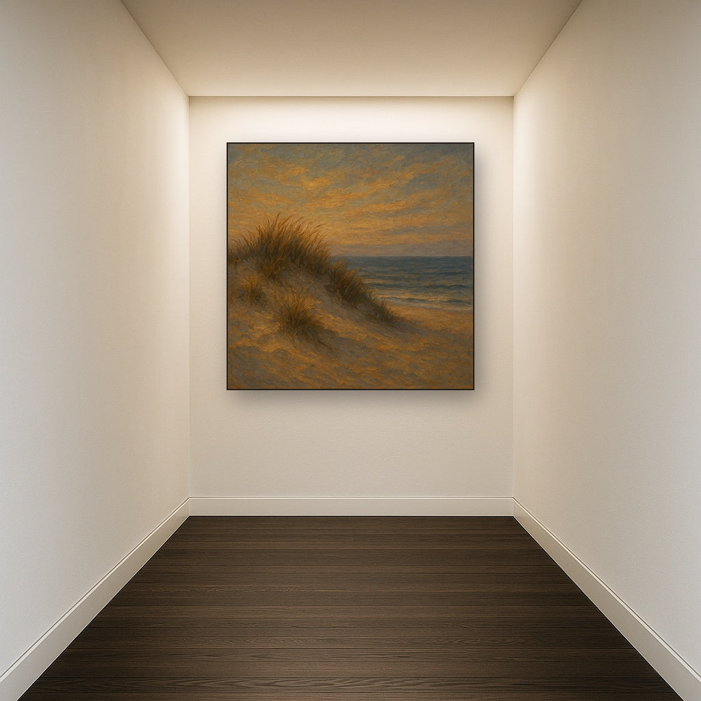Nantucket Dune at Dusk Seascape Oil Painting - View 5