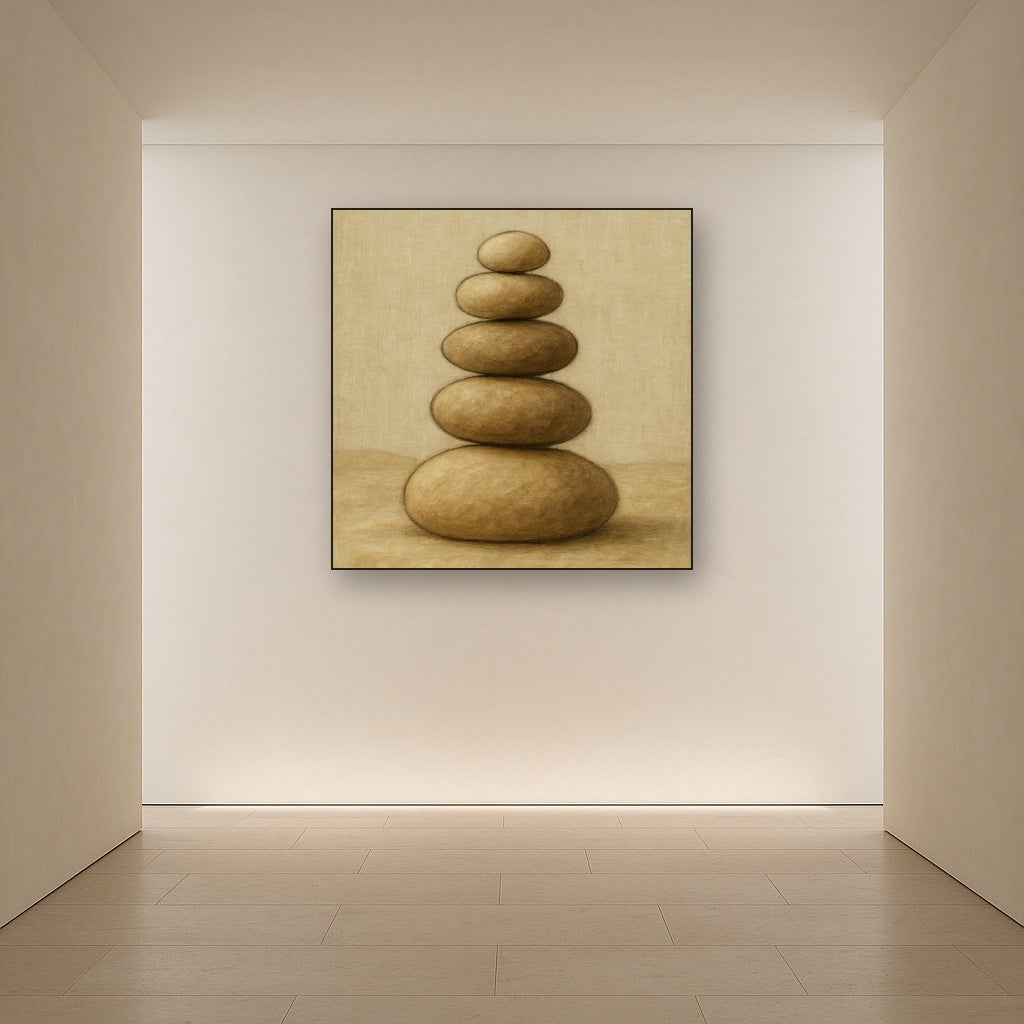 Organic Pebble Contours No. 3 - Modern Fine Art Oil Painting - View 5
