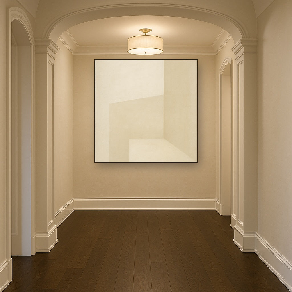 Architectural Stucco Geometry No. 3 - Modern Fine Art Oil Painting - View 5
