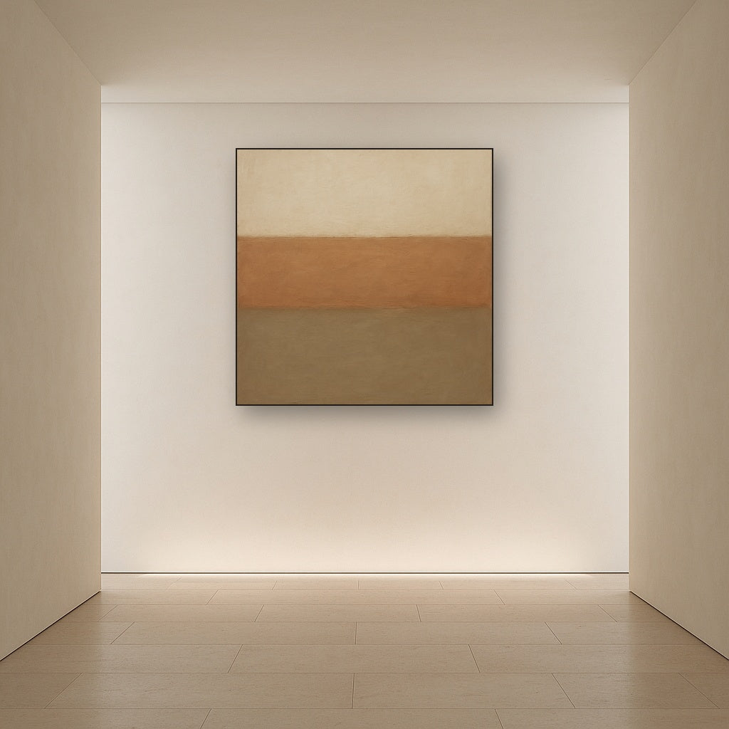 Aged Plaster & Sand Horizon No. 2 - Modern Fine Art Oil Painting - View 5