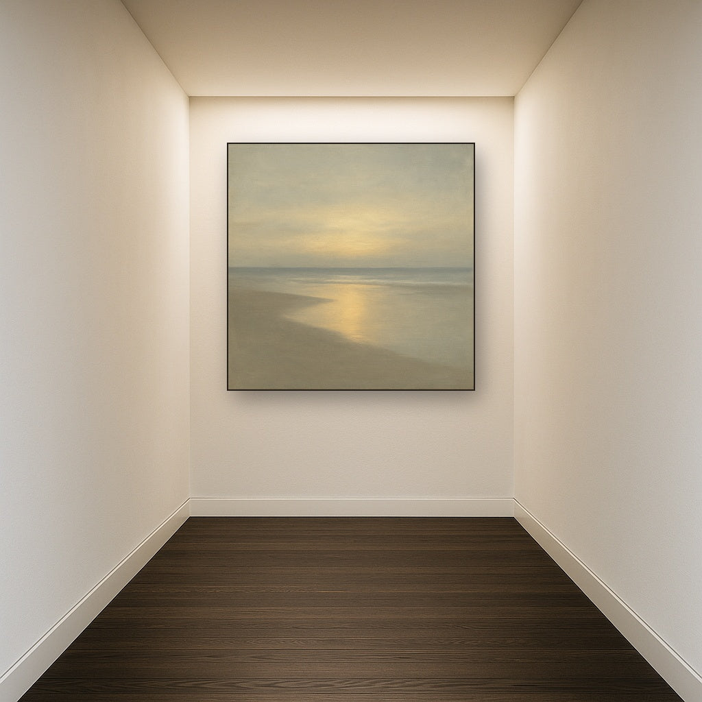 Golden Hour Surf Reflection No. 8 - Modern Fine Art Oil Painting - View 5