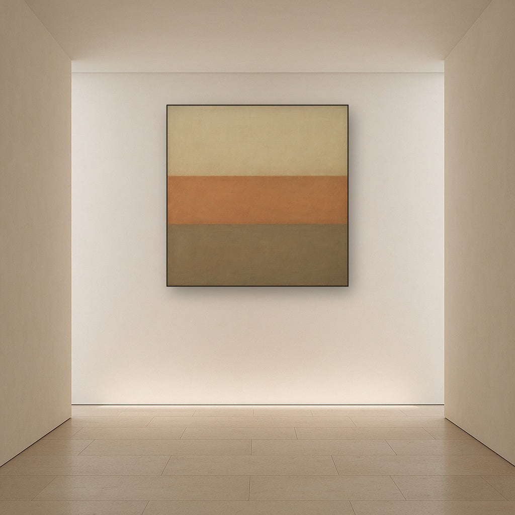 Aged Plaster & Sand Horizon No. 2 - Modern Fine Art Oil Painting - View 5