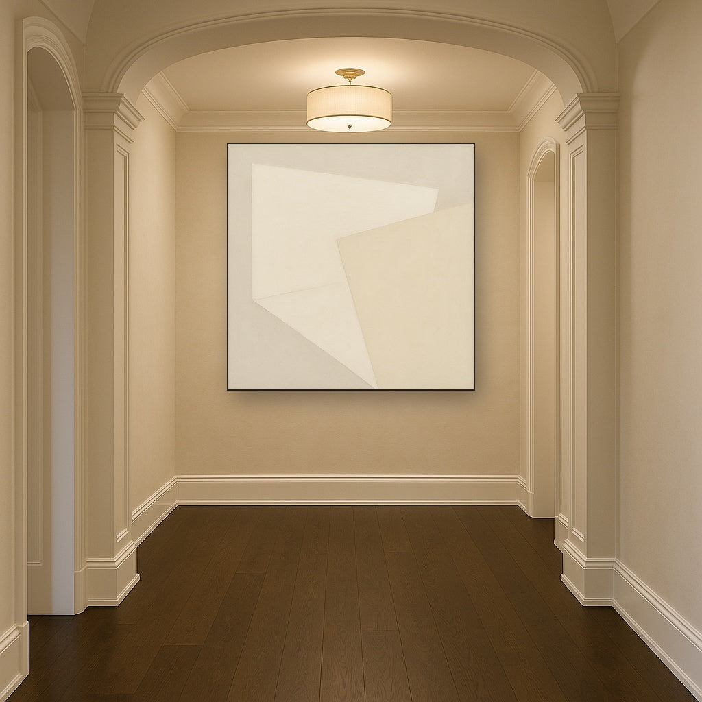 Architectural Stucco Geometry No. 3 - Modern Fine Art Oil Painting - View 5
