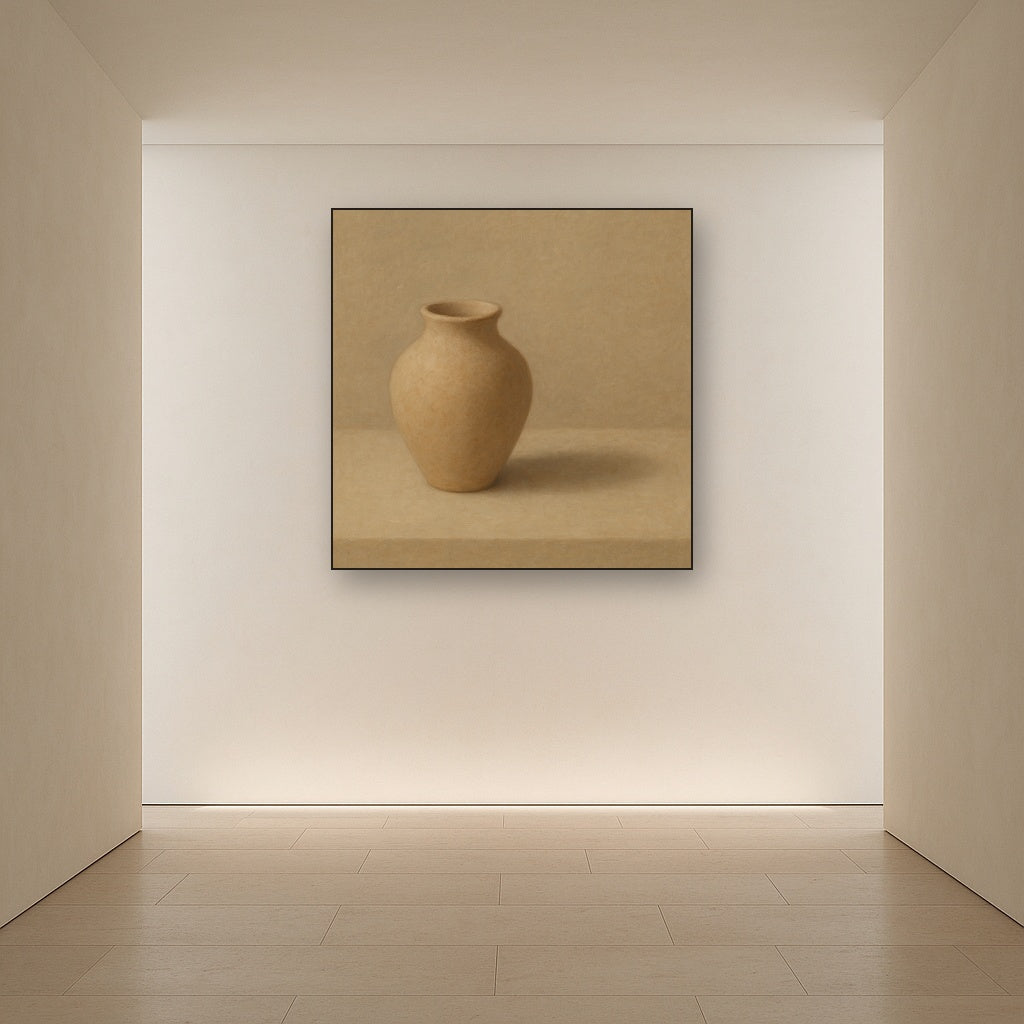 Organic Clay Vessel & Solitary Shadow No. 3 Oil Painting - View 5