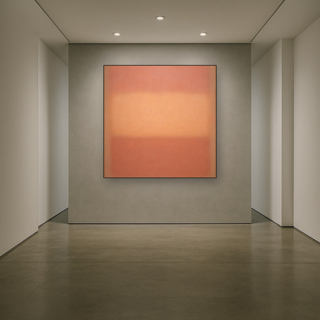 Blush Rose & Dusky Terracotta Ambient Glow No. 15 Oil Painting - View 5