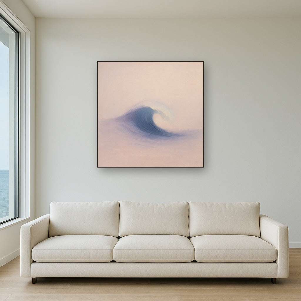 Single Wave Crest in Morning Light No. 4 - Modern Fine Art Oil Painting - View 2