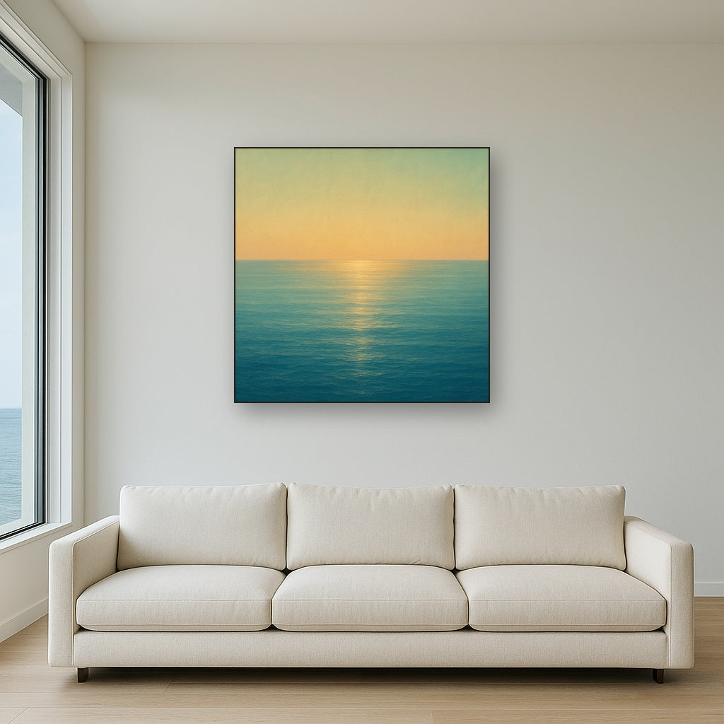 Mediterranean Dawn Horizon No. 6 - Modern Fine Art Oil Painting - View 2
