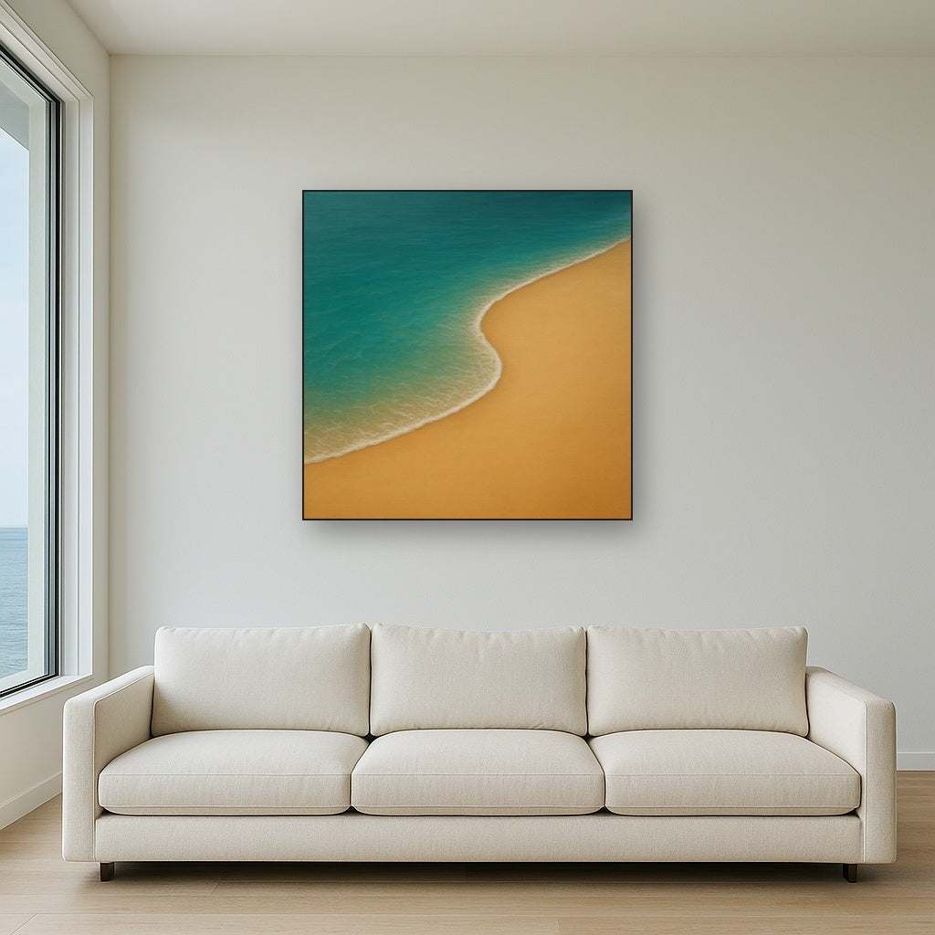 Calm Tide Line & Sand Drift No. 2 - Modern Fine Art Oil Painting - View 2