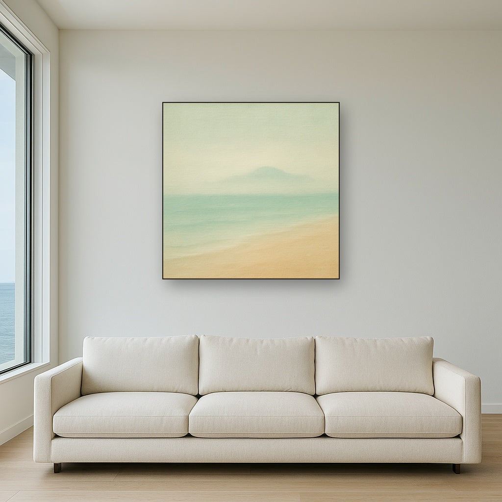 Misty Fjord & Low Clouds No. 7 - Modern Fine Art Oil Painting - View 2