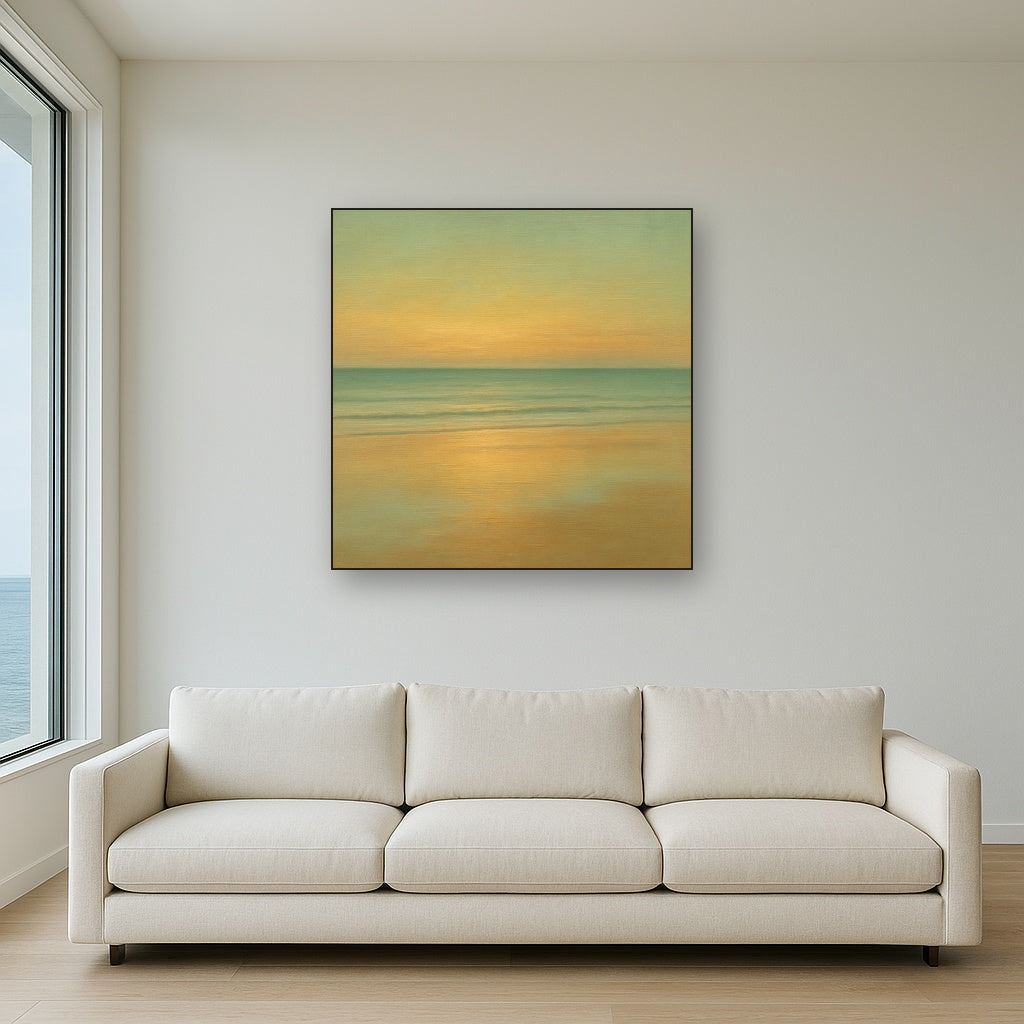 Golden Hour Surf Reflection No. 8 - Modern Fine Art Oil Painting - View 2