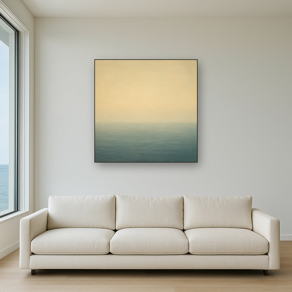 Ethereal Coastal Sea Mist No. 1 - Modern Fine Art Oil Painting - View 2