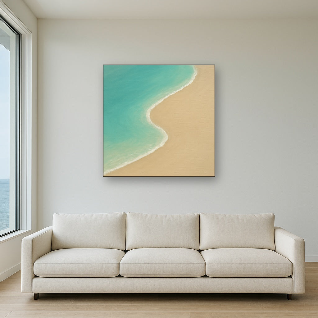Calm Tide Line & Sand Drift No. 2 - Modern Fine Art Oil Painting - View 2