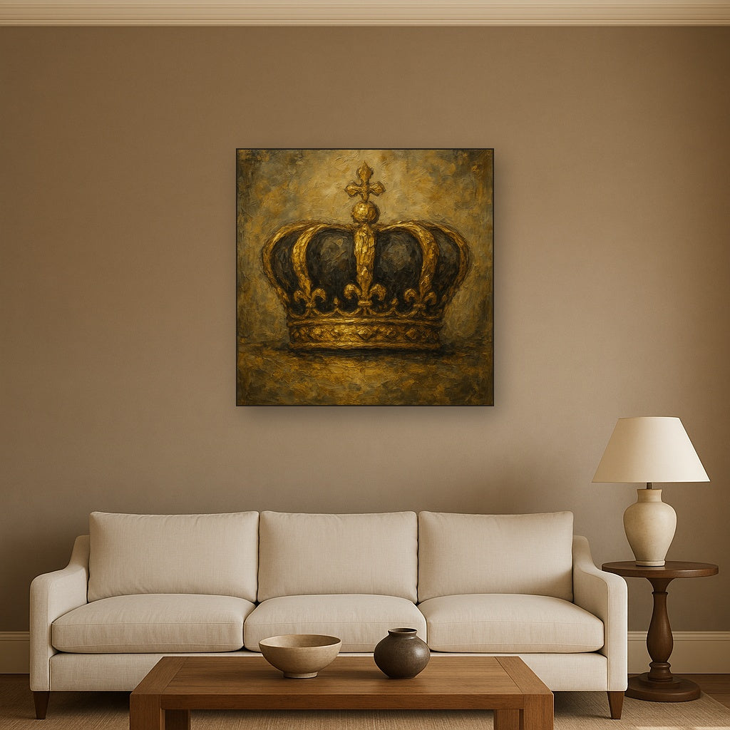 Sovereign Crown Abstract Luxury Oil Painting - View 2