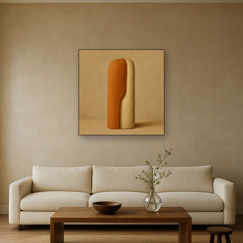 Sculpted Clay Monolith No. 7 - Modern Fine Art Oil Painting - View 2