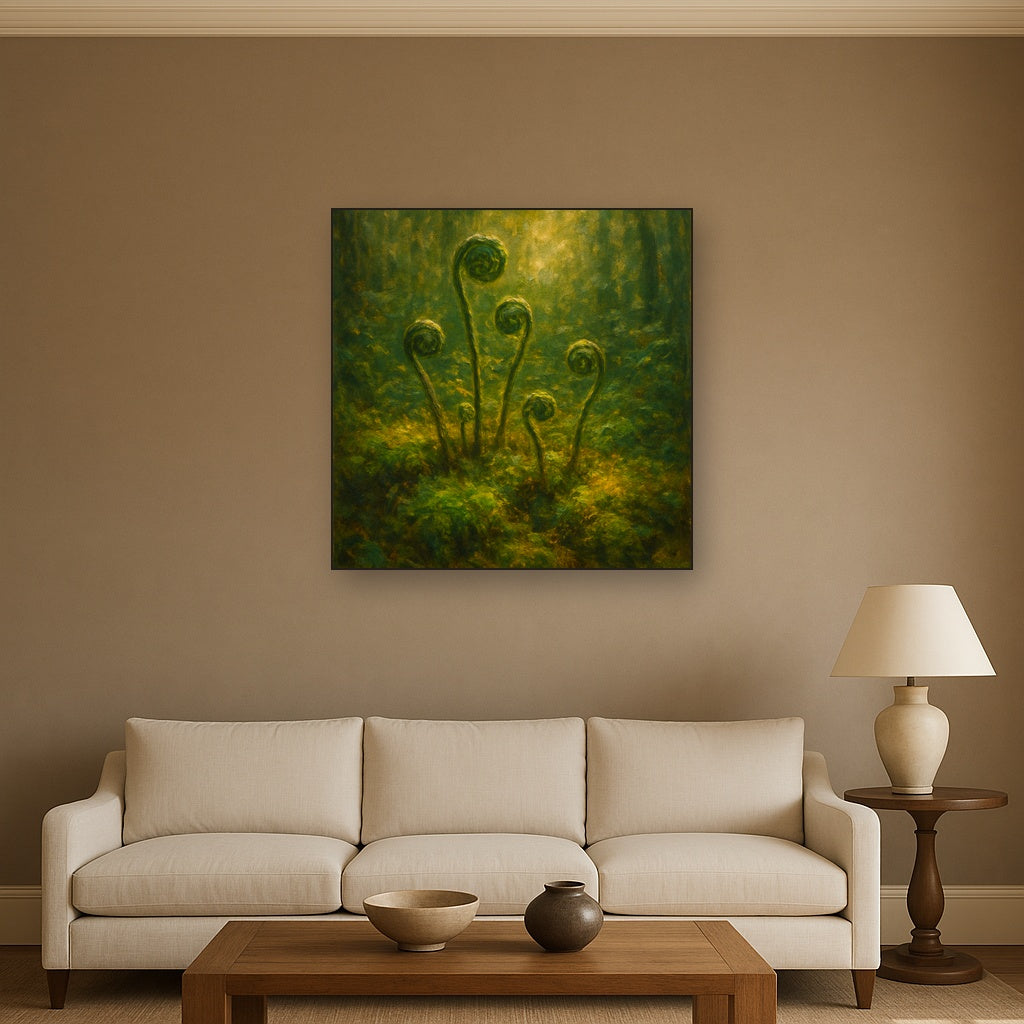 Forest Ferns & Mossy Woodland Herbarium No. 10 Fine Art Oil Painting - View 2