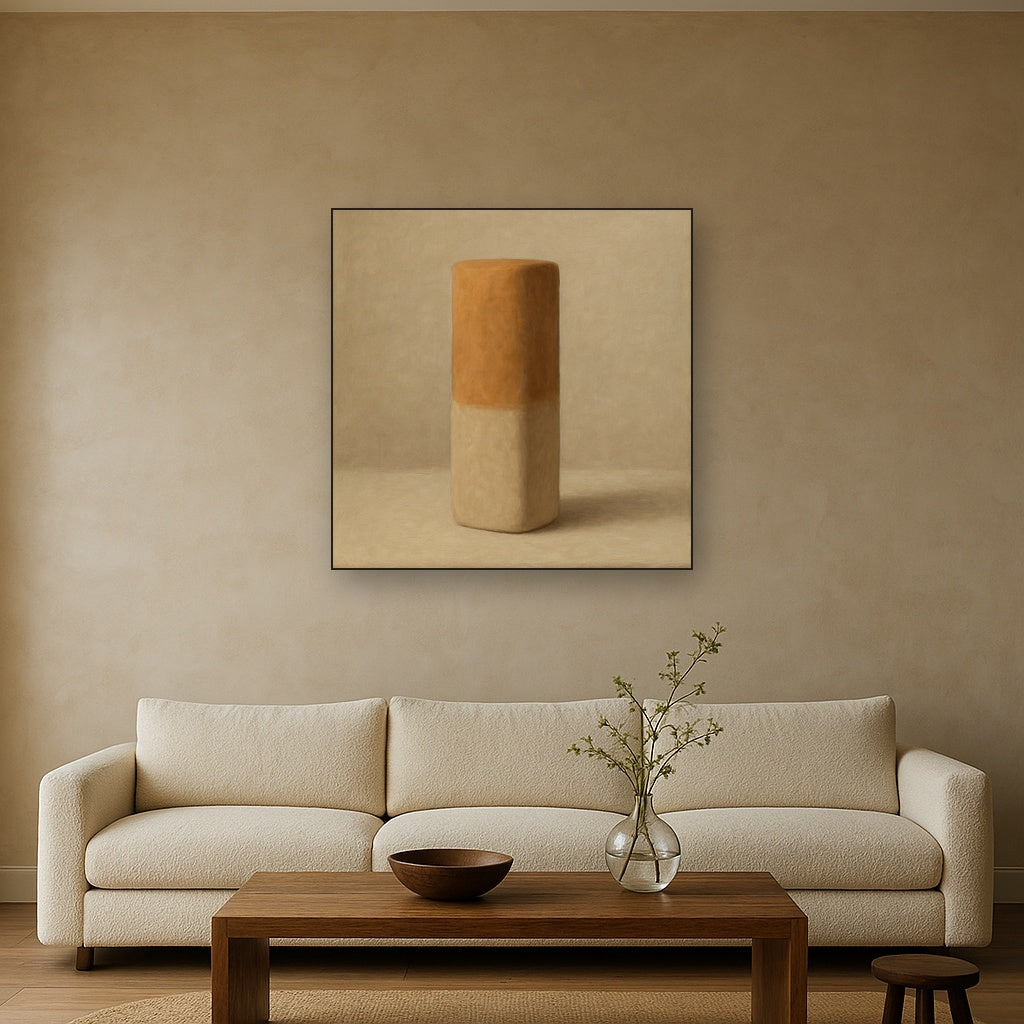 Sculpted Clay Monolith No. 7 - Modern Fine Art Oil Painting - View 2
