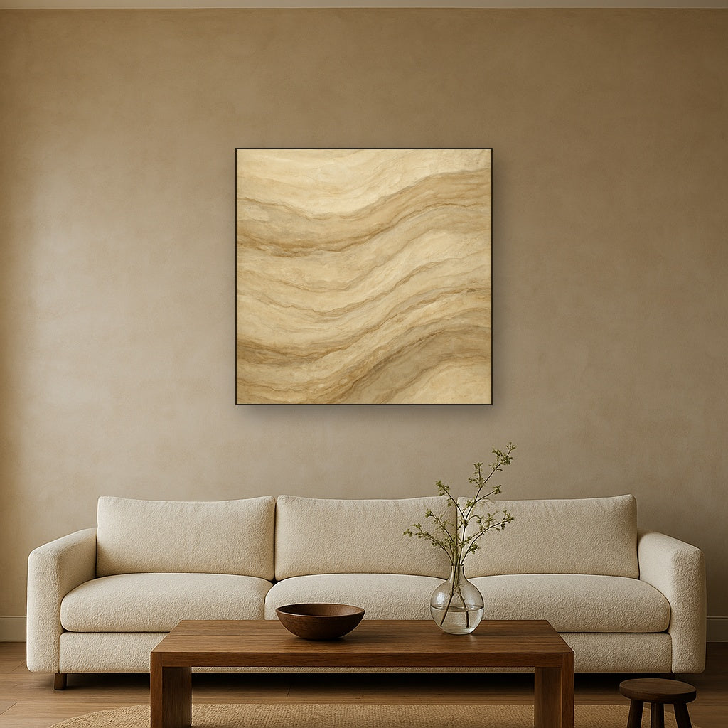 Weathered Mineral Sediments in Warm Ecru No. 23 Oil Painting - View 2