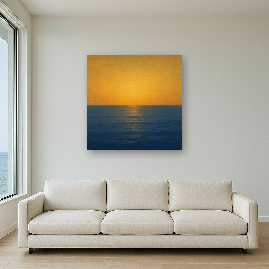 Mediterranean Dawn Horizon No. 6 - Modern Fine Art Oil Painting - View 2