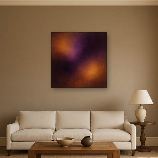 Burnt Amber & Velvet Amethyst Atmosphere No. 10 Oil Painting - View 2