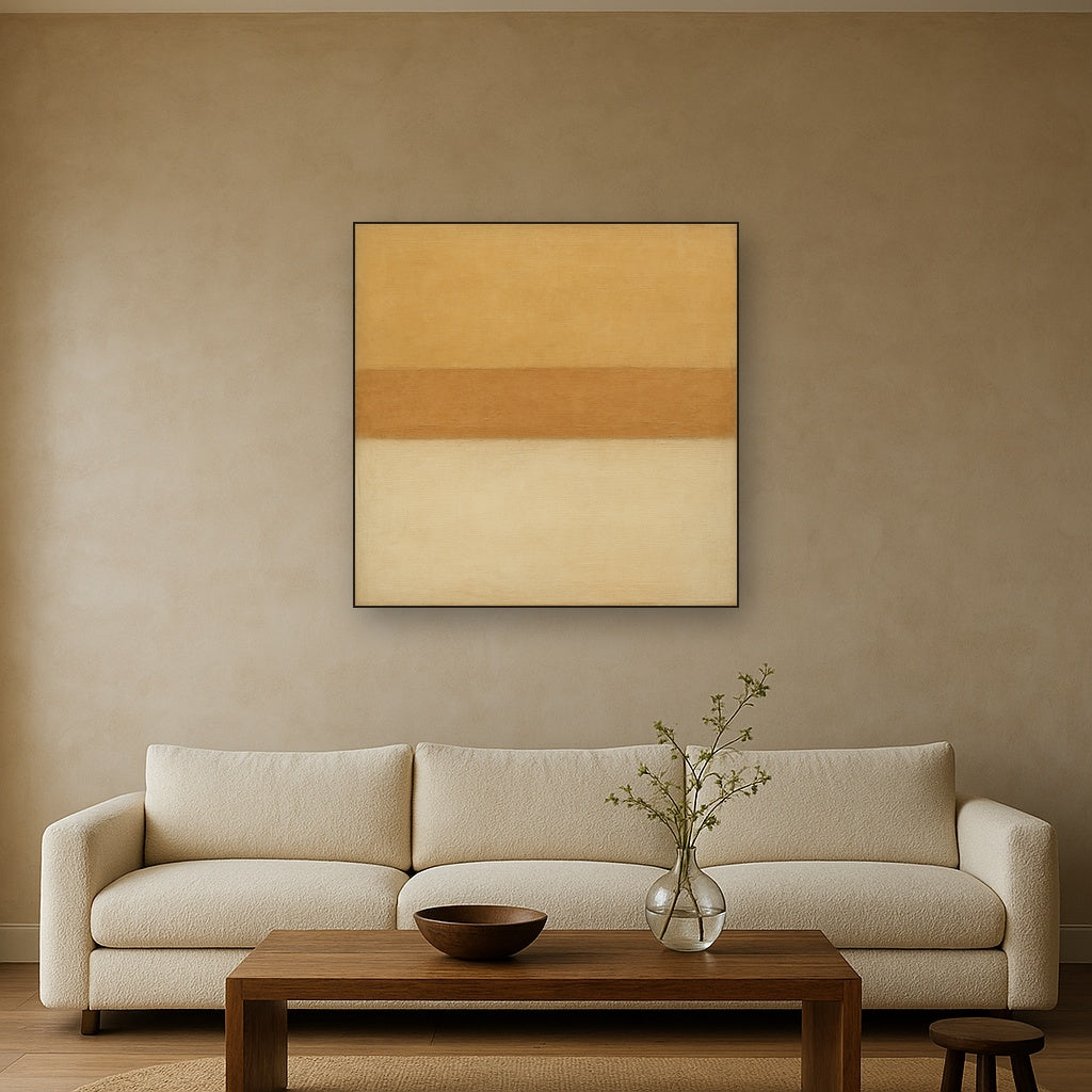 Aged Plaster & Sand Horizon No. 2 - Modern Fine Art Oil Painting - View 2