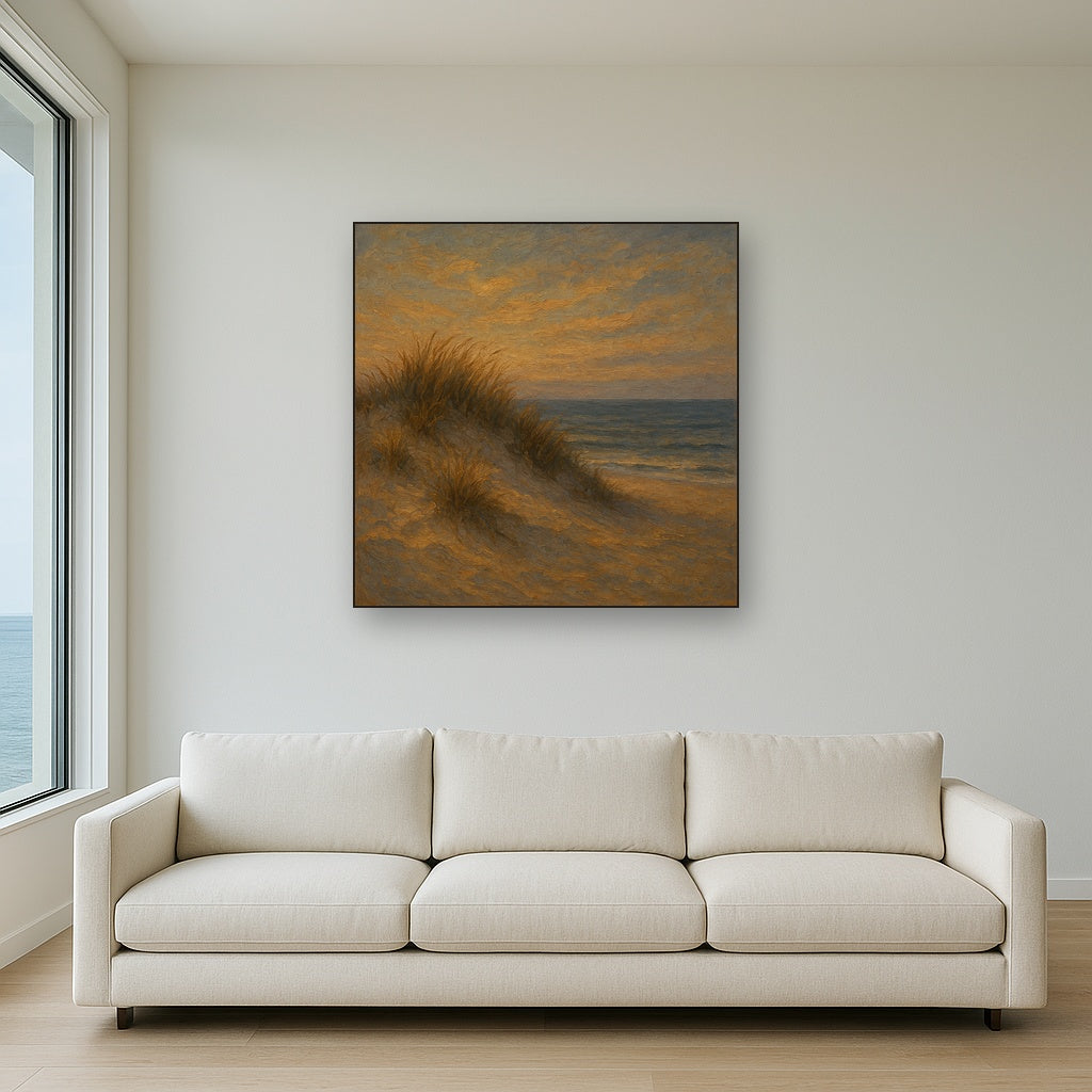 Nantucket Dune at Dusk Seascape Oil Painting - View 2