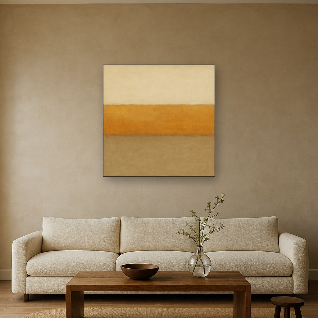 Aged Plaster & Sand Horizon No. 2 - Modern Fine Art Oil Painting - View 2