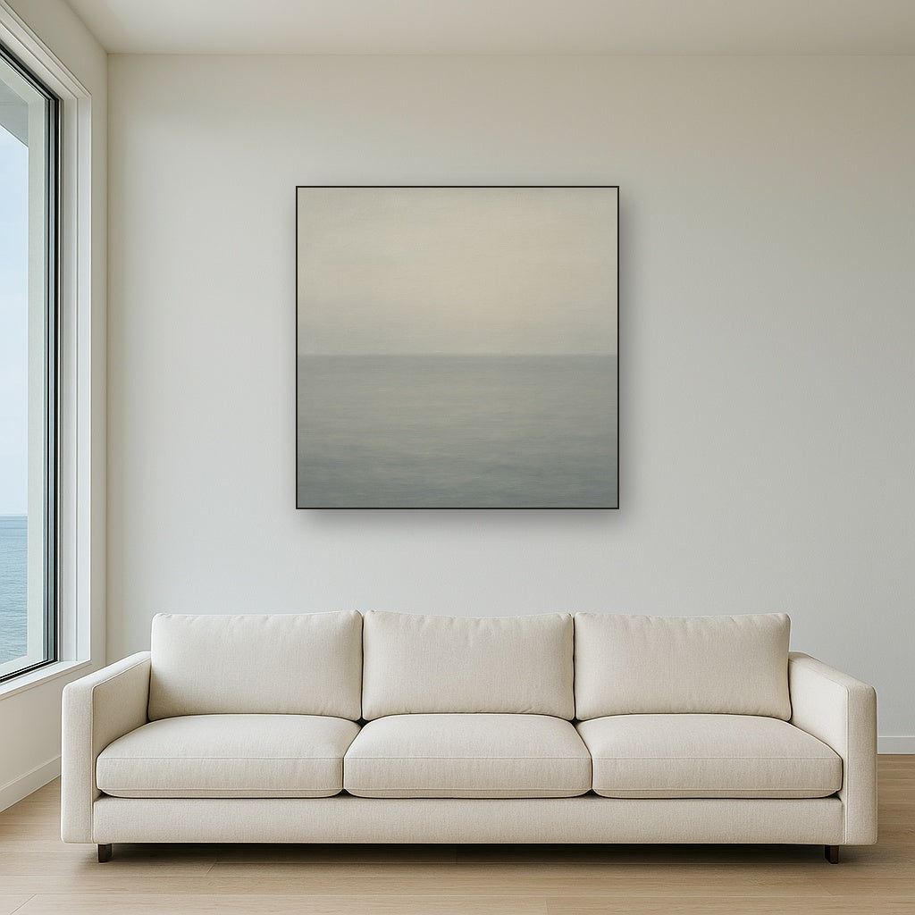 Ethereal Coastal Sea Mist No. 1 - Modern Fine Art Oil Painting - View 2