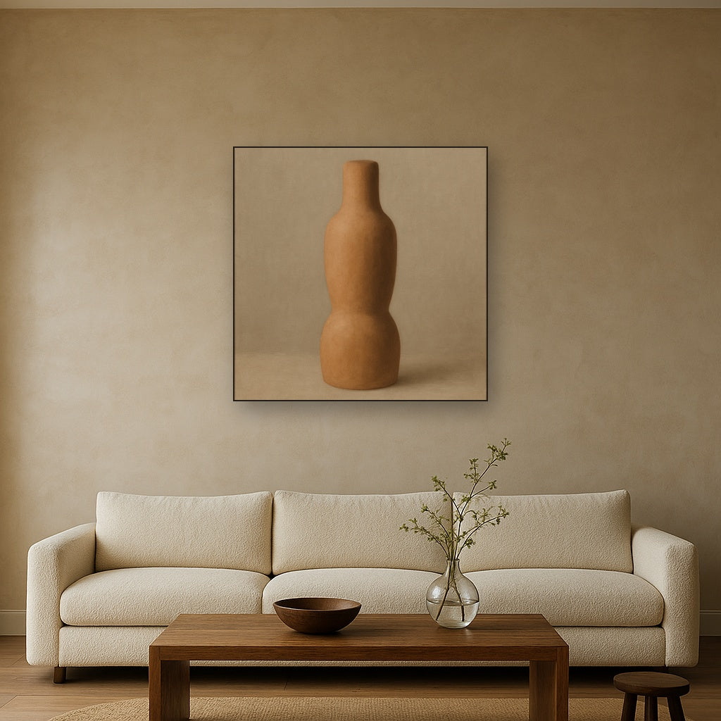 Sculpted Clay Monolith No. 7 - Modern Fine Art Oil Painting - View 2