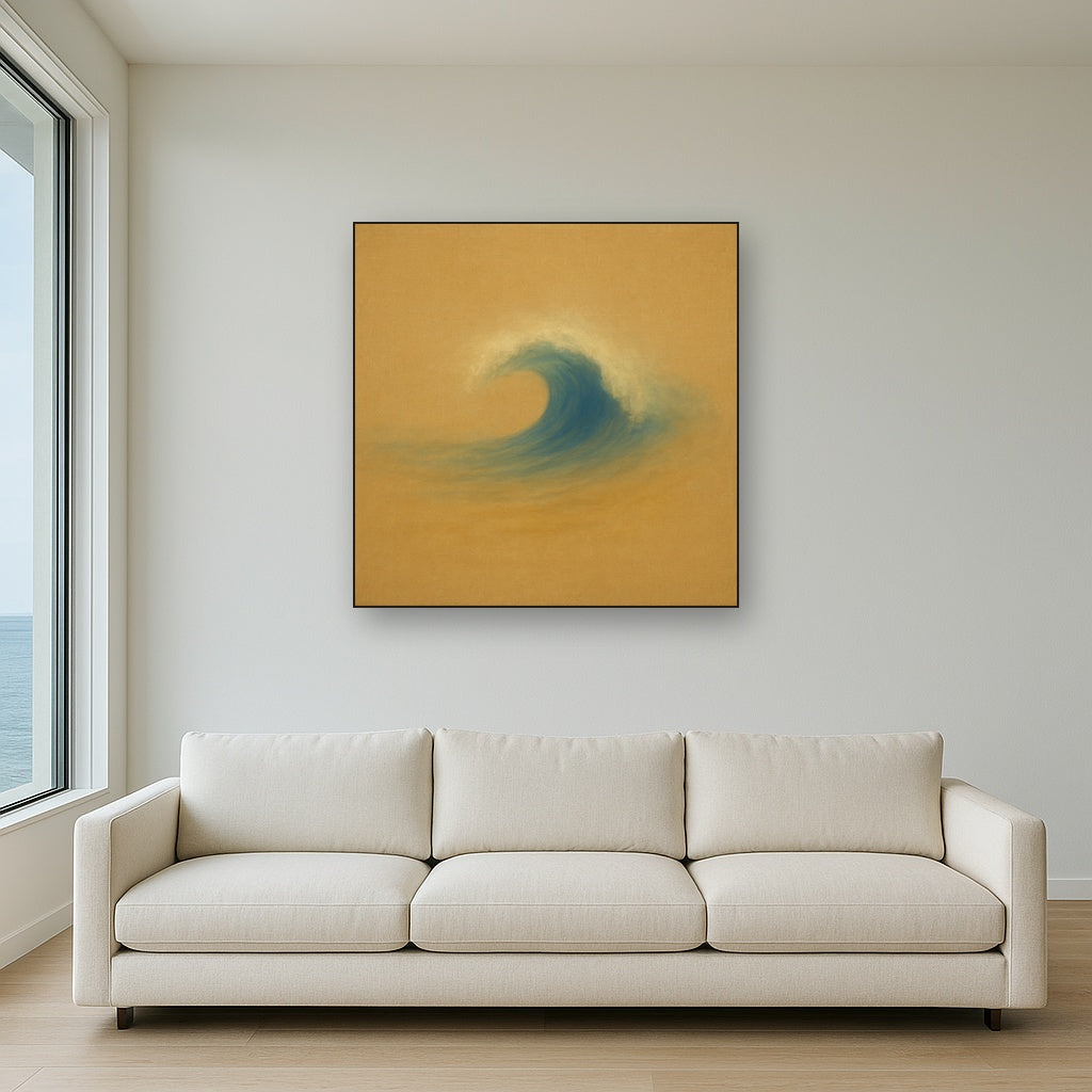 Single Wave Crest in Morning Light No. 4 - Modern Fine Art Oil Painting - View 2