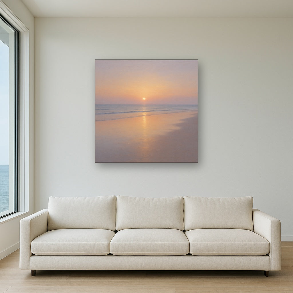 Golden Hour Surf Reflection No. 8 - Modern Fine Art Oil Painting - View 2